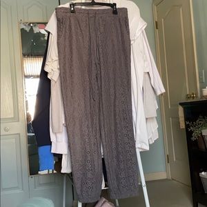 Grey lace joggers